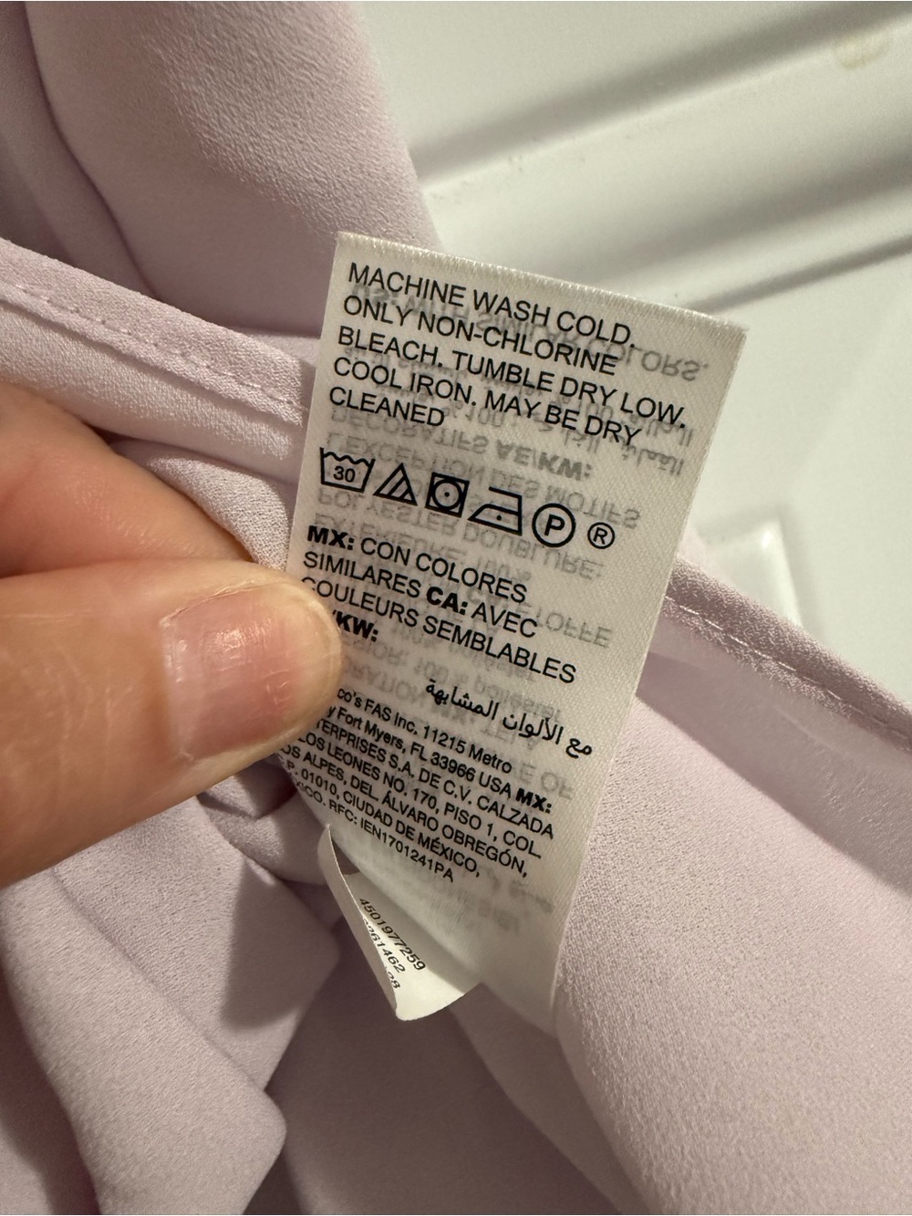 75. White House Black Market Lilac V-Neck Camisole with Adjustable Straps - Picture 5 of 6
